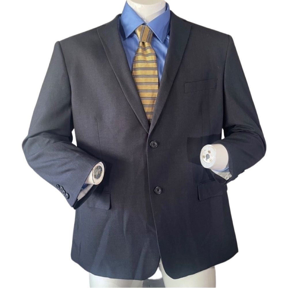 Portabella Mens Suit Coat Blazer Black 40W Formal